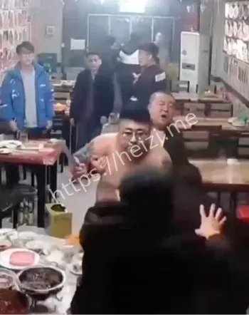 醉酒斗殴餐馆监控视频疯传